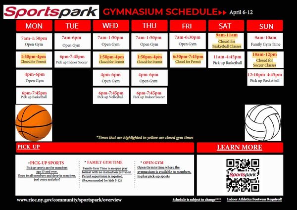 Gymnasium Schedule